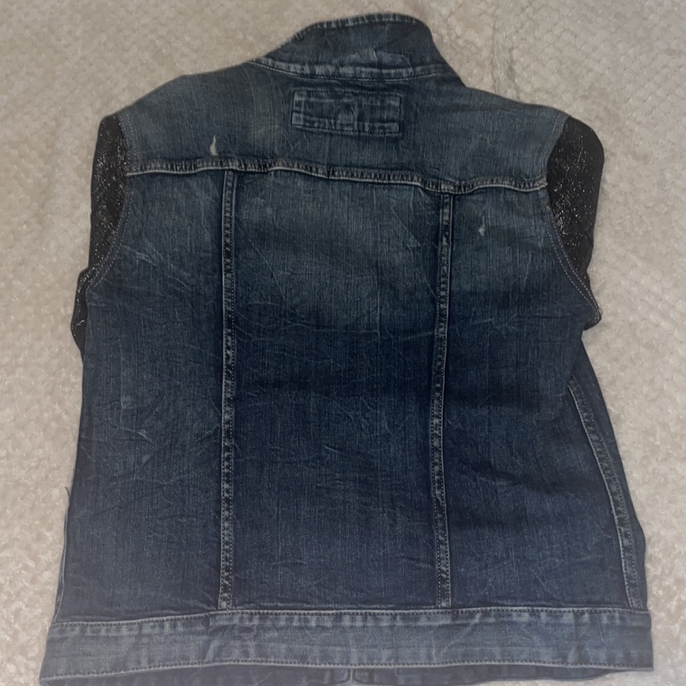 Express Mixed Material Jean Jacket - image 5